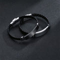 Onyx – Midnight Weave Schwarz-Silber-Armband mit Flechtmuster