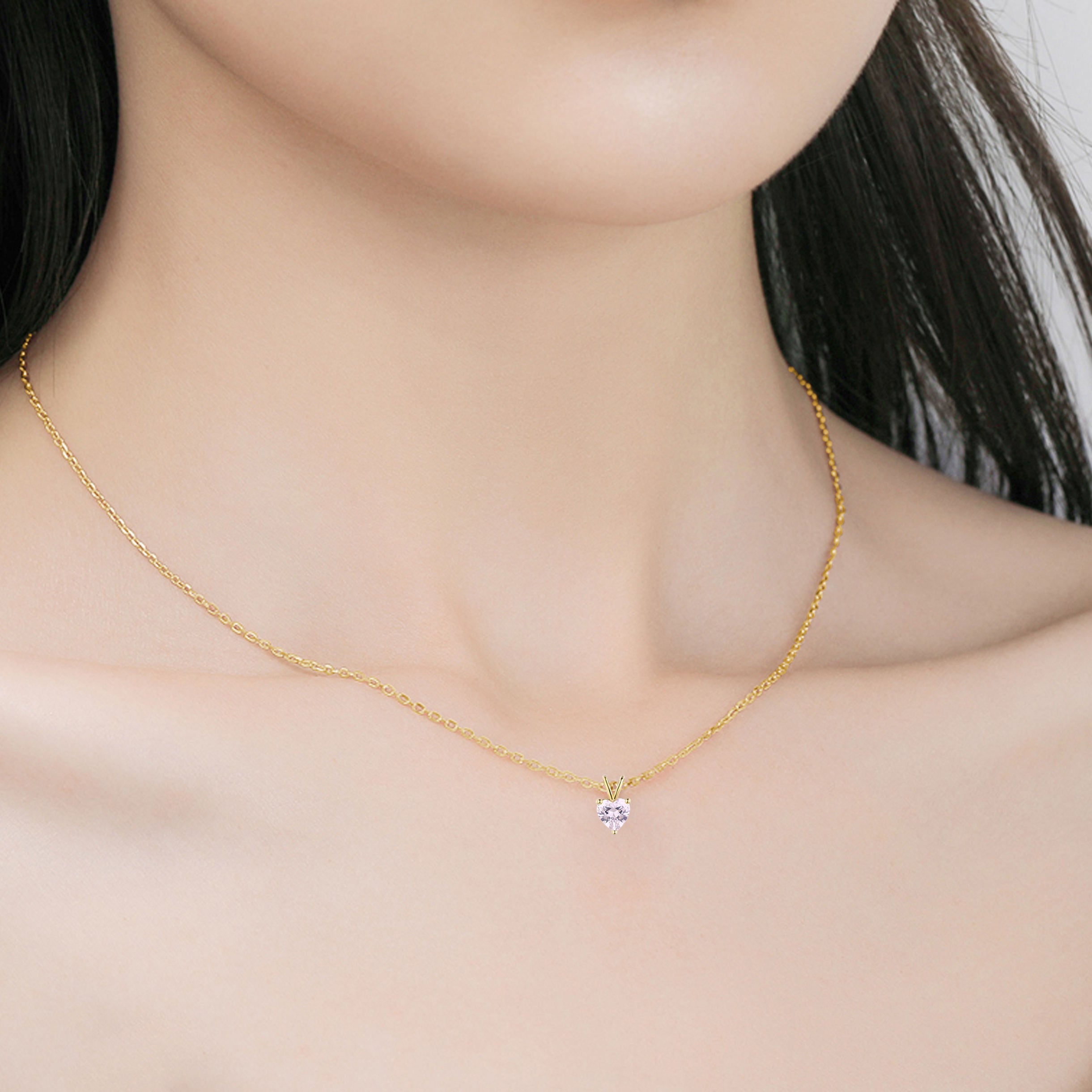 Amour – Blush Heart Pink Diamond Pendant Necklace