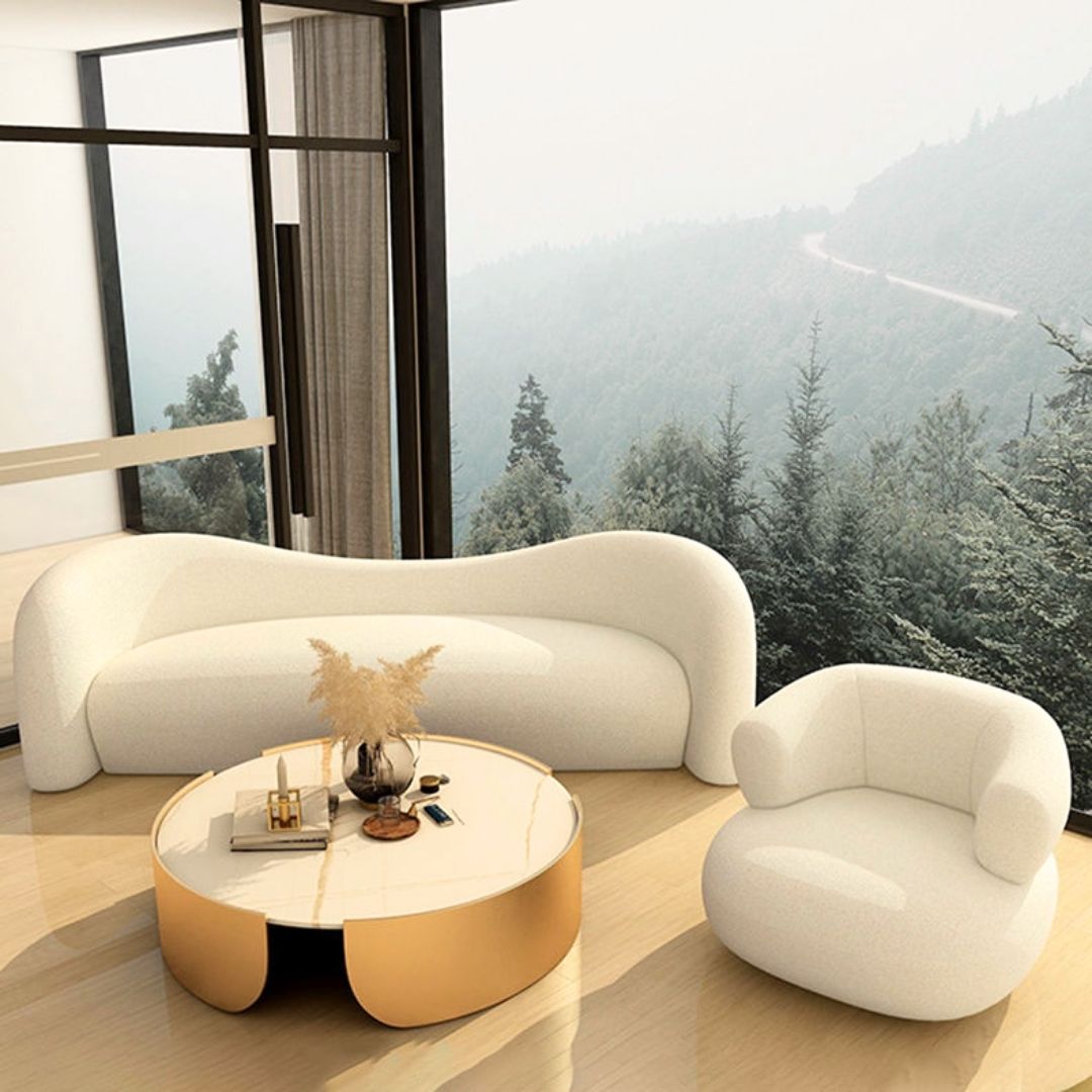 Luna – Geschwungenes Polstersofa für gemütliche Modernität